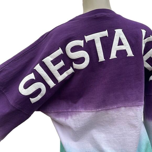 Siesta Key Top Long Sleeve Shirt Medium Unisex Comfort Colors Purple Heavyweight - Picture 9 of 11
